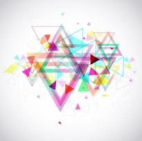 Abstract background of hexagon triangle geometry polygon and element shape for poster and website decoration design, create by vector