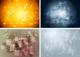 Tech shiny sparkling abstract backgrounds. Raster art design