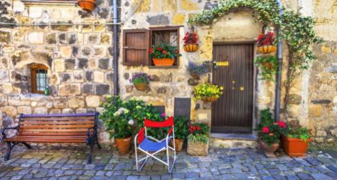 authentic charming streets of medieval villages of Italy,Bolsena